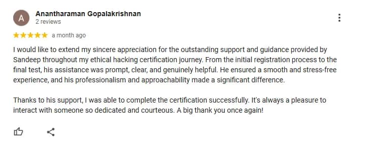 Ethical Hacking Review by Ishita Kolluru