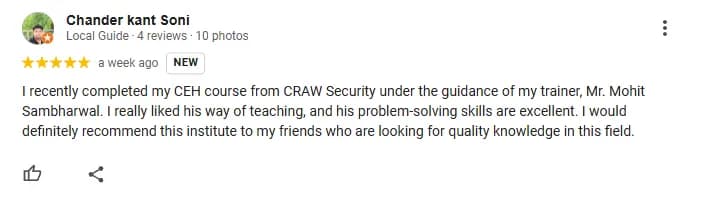 Ethical Hacking Review by Ishita Kolluru